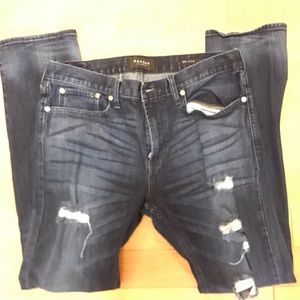 Distressed Jeans Dark Navy Blue